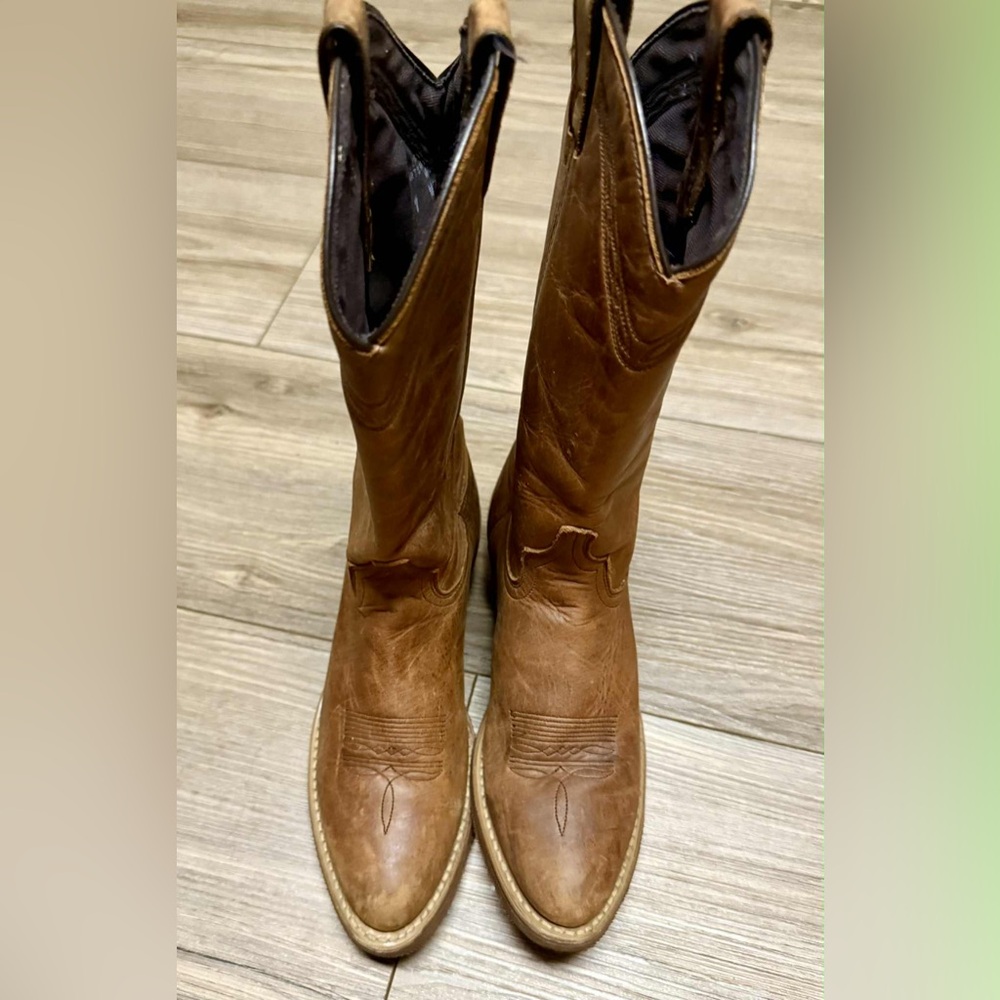 Brown Abilene Leather Cowboy Boots